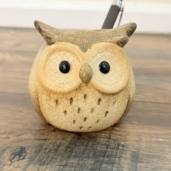 Other Other - Handmade artisan ceramic owl pen pencil holder  owl sculpture owl pottery art